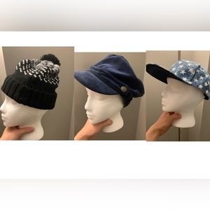 All 3 caps/hats together